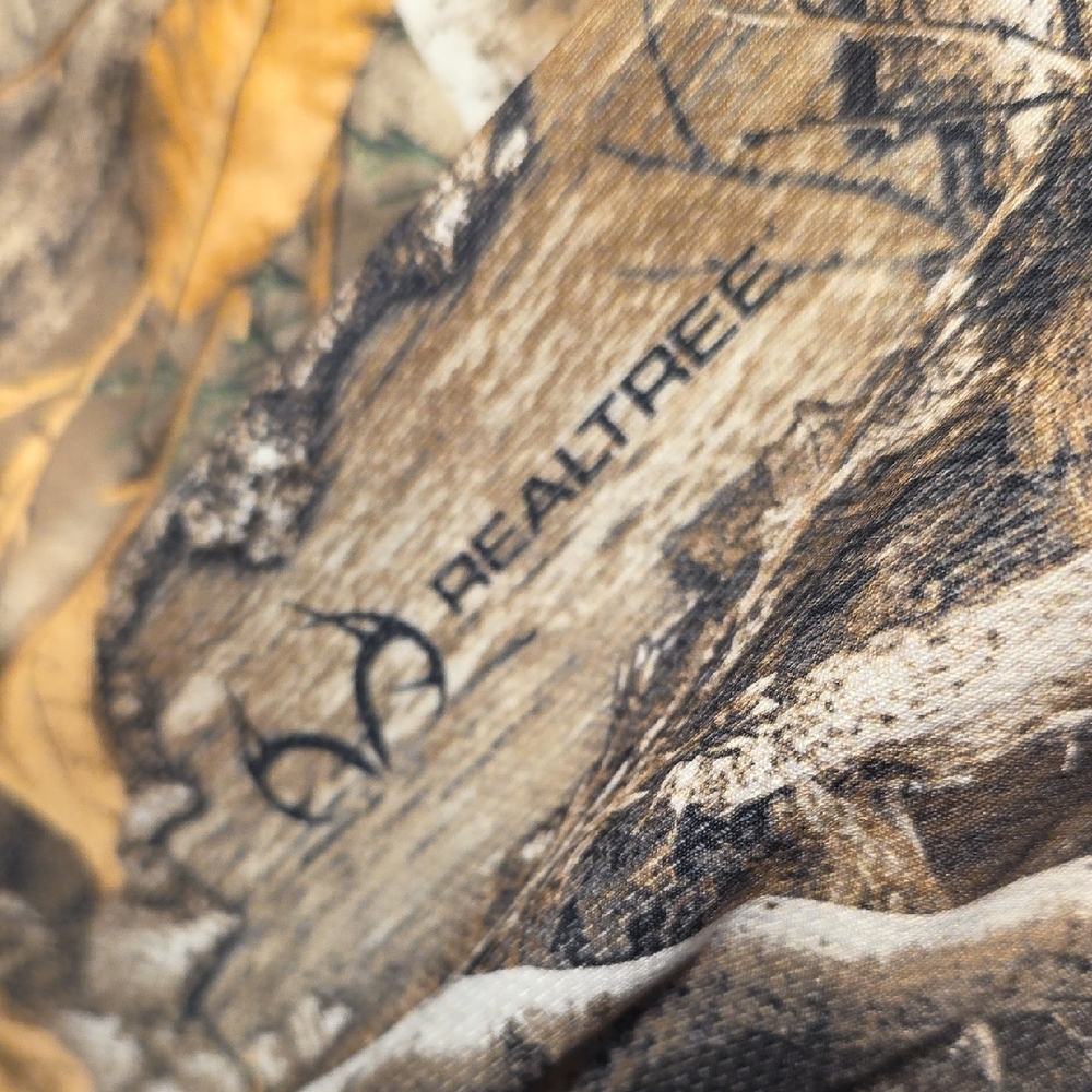 Womens Realtree Camouflage Long Sleeve Shirt With Hood Brown and Tan Size Small - Picture 4 of 5